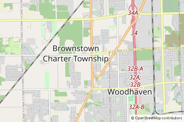 Mapa Brownstown Township