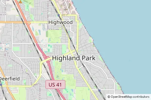 Mapa Highland Park