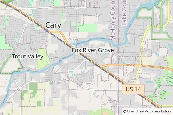 Mapa Fox River Grove