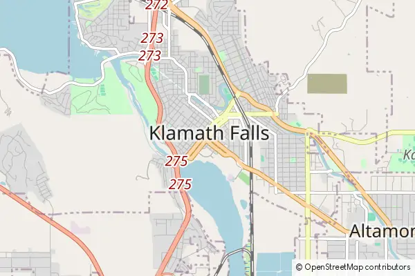 Mapa Klamath Falls