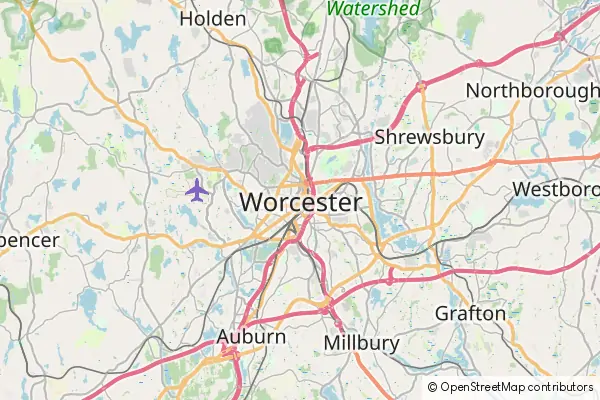 Mapa Worcester