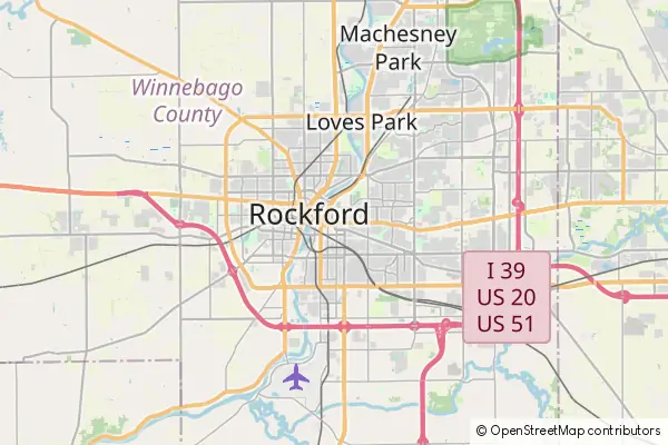 Mapa Rockford