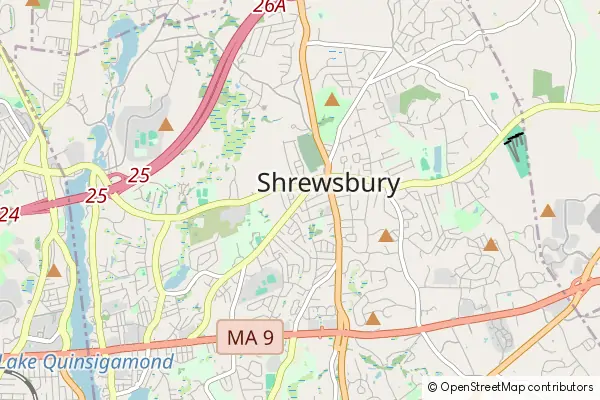 Mapa Shrewsbury