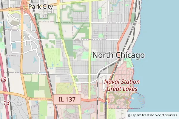 Mapa North Chicago