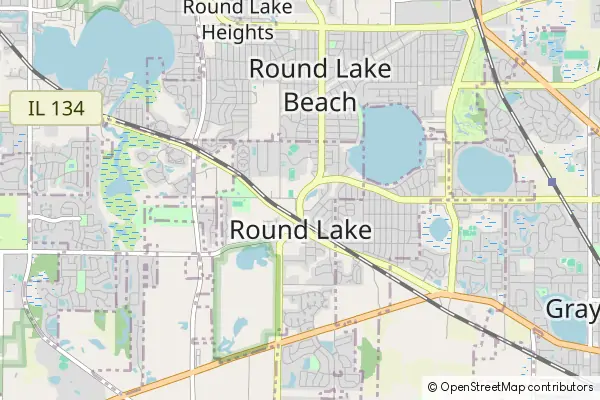 Mapa Round Lake