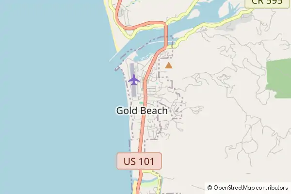 Mapa Gold Beach