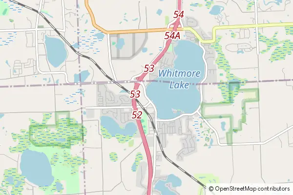 Mapa Whitmore Lake