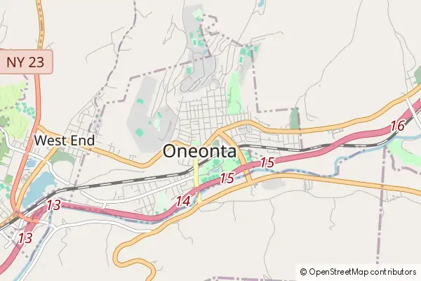 Mapa Oneonta