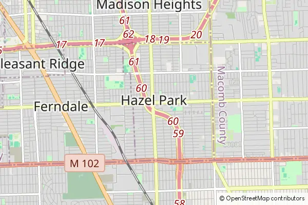 Mapa Hazel Park