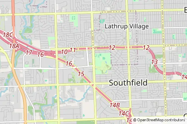 Mapa Southfield