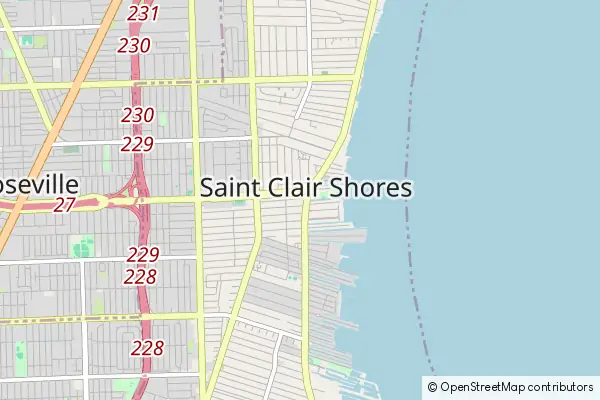 Mapa Saint Clair Shores