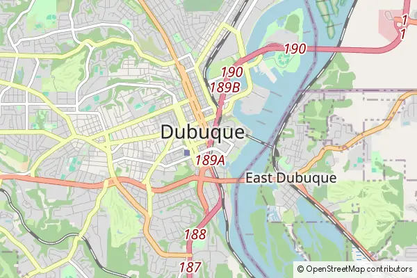 Mapa Dubuque