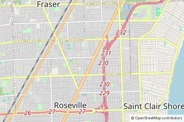 Mapa Roseville