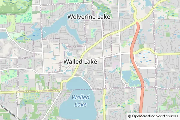 Mapa Walled Lake