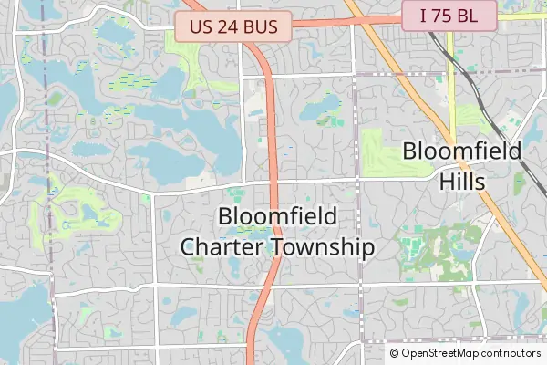 Mapa Bloomfield Township