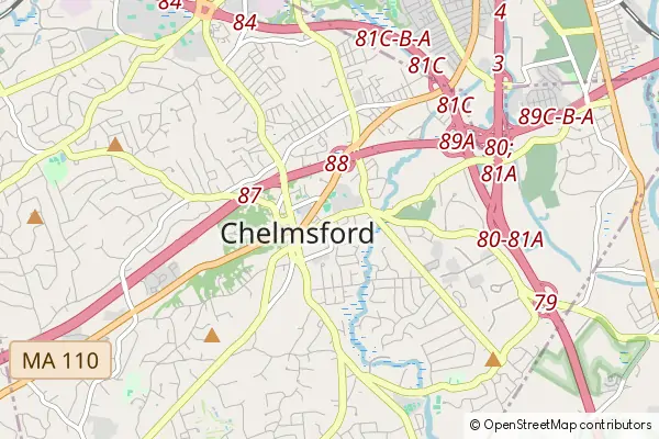 Mapa Chelmsford