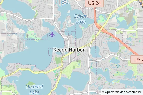 Mapa Keego Harbor