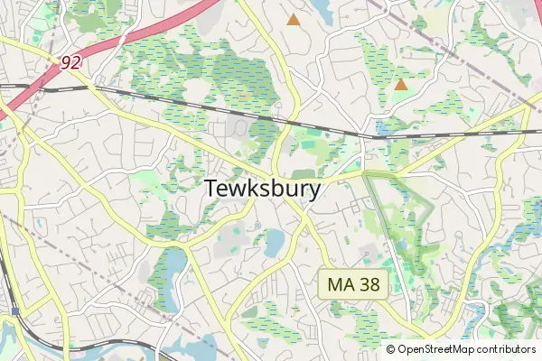 Mapa Tewksbury