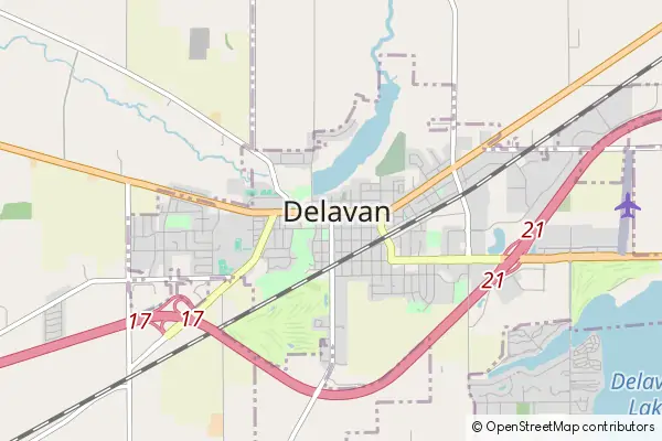 Mapa Delavan