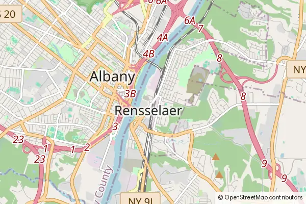 Mapa Rensselaer