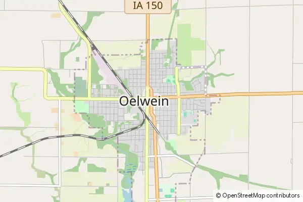 Mapa Oelwein