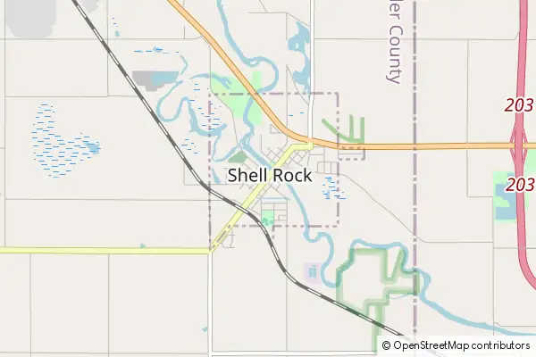 Mapa Shell Rock