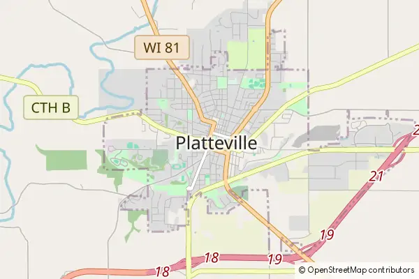 Mapa Platteville