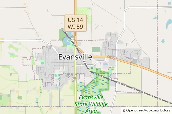 Mapa Evansville