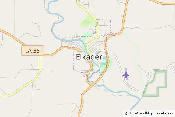 Mapa Elkader