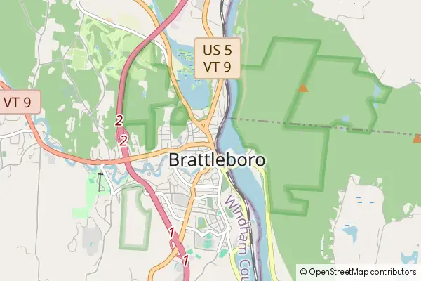 Mapa Brattleboro