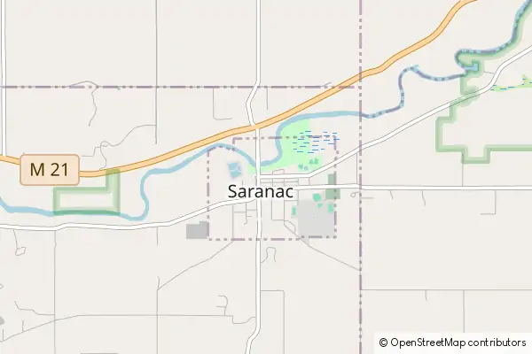 Mapa Saranac