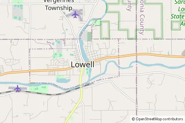 Mapa Lowell