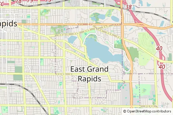 Mapa East Grand Rapids