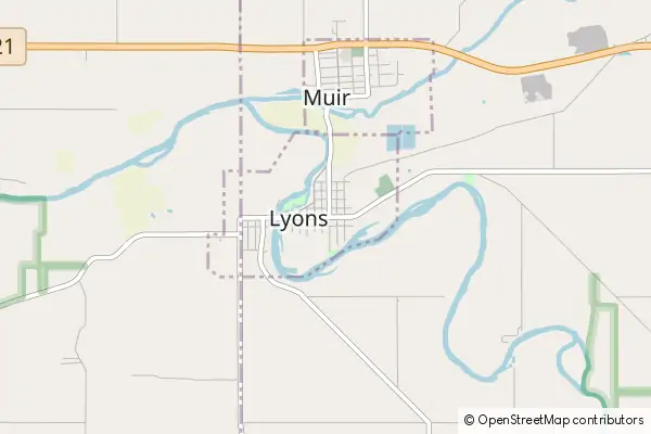 Mapa Lyons