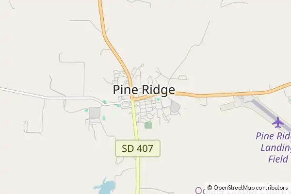 Mapa Pine Ridge