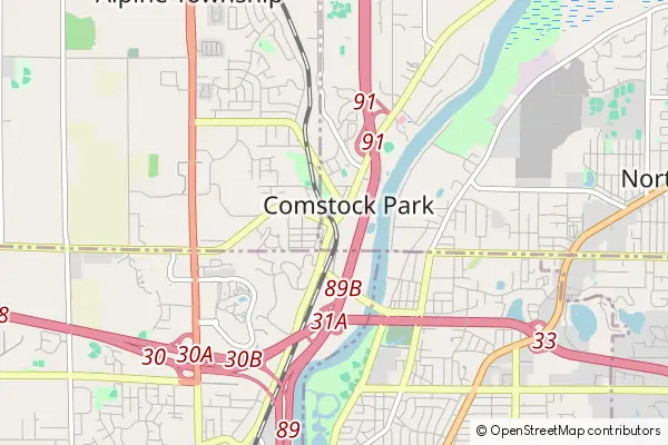 Mapa Comstock Park