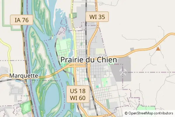 Mapa Prairie du Chien