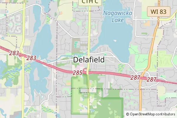 Mapa Delafield