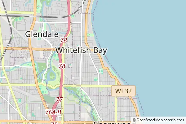 Mapa Whitefish Bay