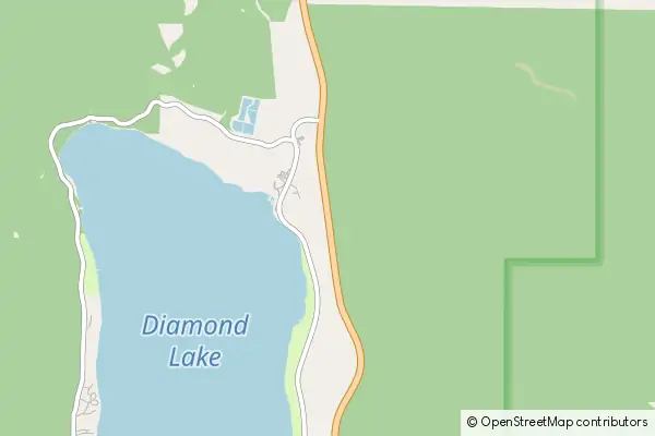 Mapa Diamond Lake