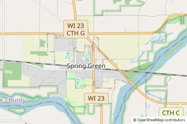 Mapa Spring Green