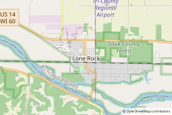 Mapa Lone Rock