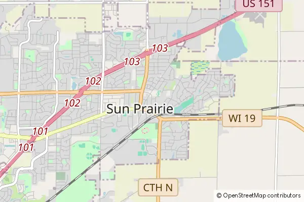 Mapa Sun Prairie