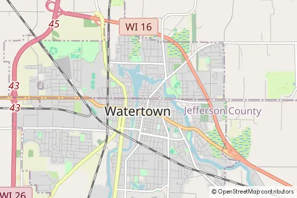 Mapa Watertown