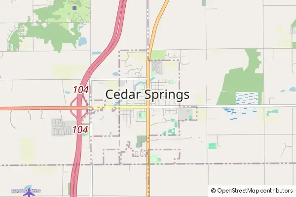 Mapa Cedar Springs