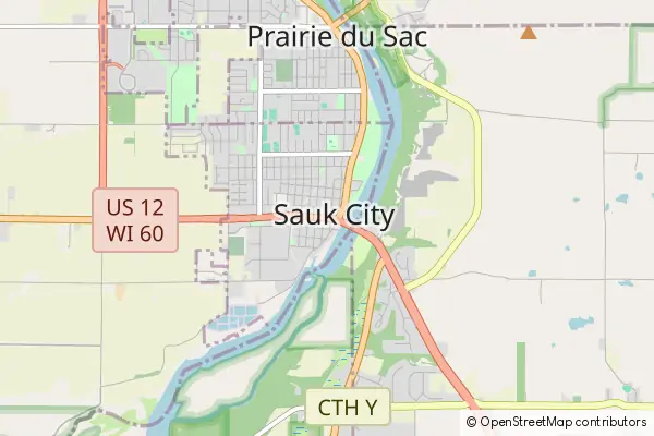 Mapa Sauk City