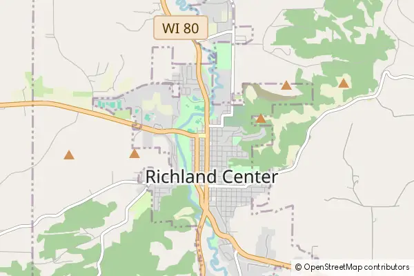 Mapa Richland Center