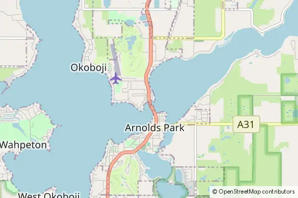 Mapa Okoboji