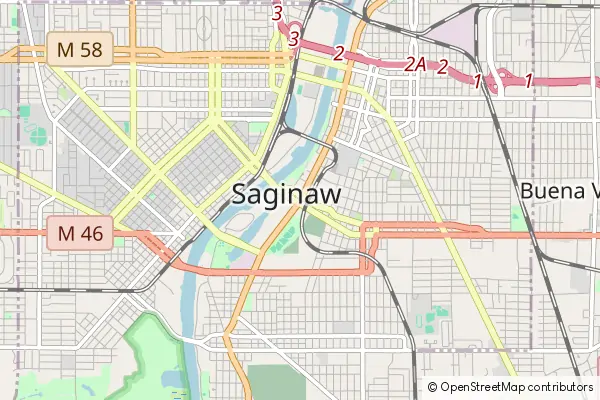 Mapa Saginaw