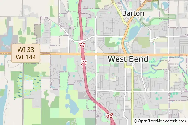 Mapa West Bend